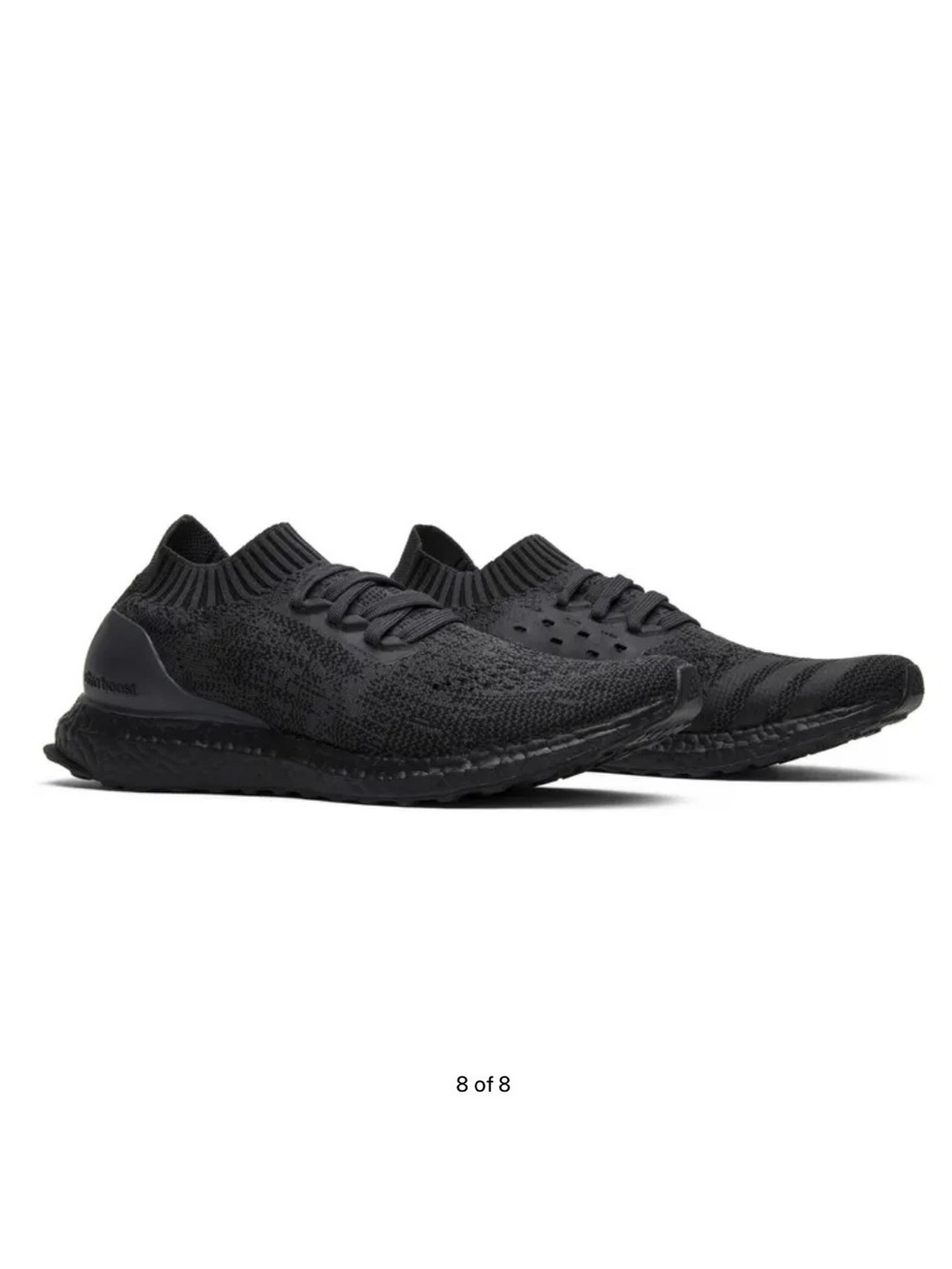 BRAND NEW IN BOX Adidas Ultra Boost Uncaged 'Triple Black' knit shoe 6.5M /7.5 W